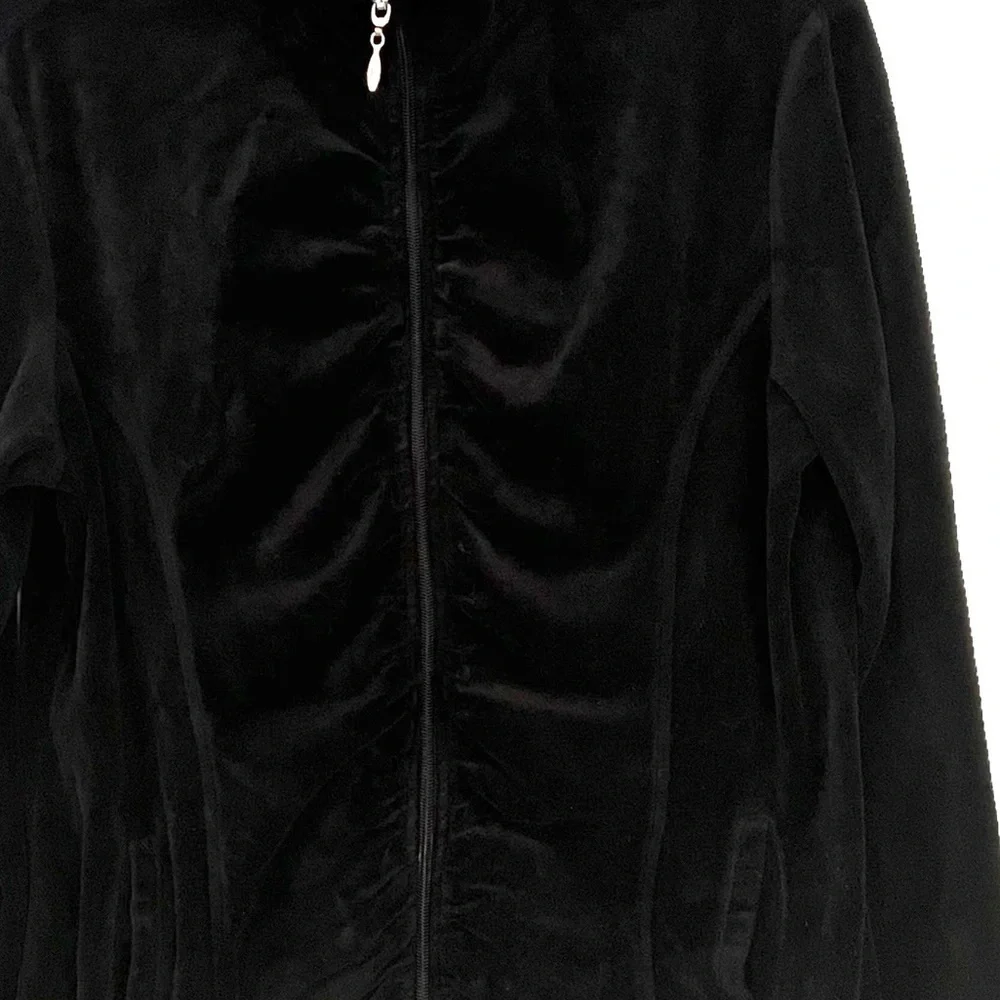 Patricia's Closet Black Fleece Full Zip Sweater Jacket Small
